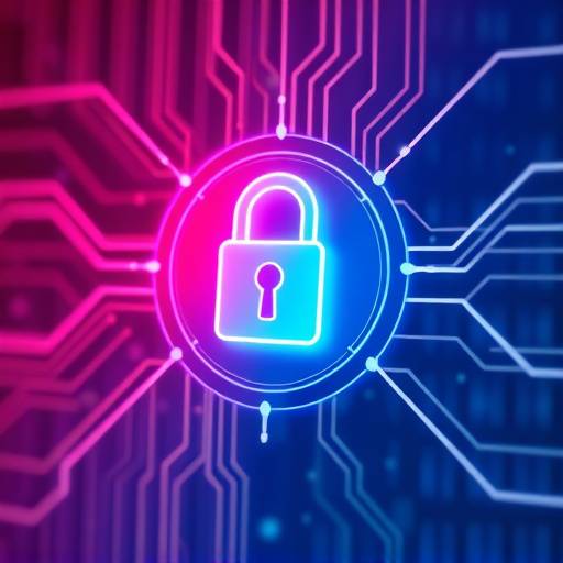 Data encryption icon showing secure data transfer